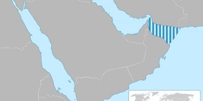 Персийн булангийн нь Оман газрын зураг дээр